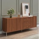 Ver imagem 1 de Buffet 3 Portas 3 Gavetas Jasper 184 cm - Canella c/ Champanhe