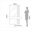 Ver imagem 4 de Aparador com Espelho 110cm e Ripado Mdf Dalla Costa Casa Lar Cor:freijó com Off White