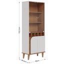 Ver imagem 4 de Cristaleira 4 Portas 5 Nichos Jurere Freijo Off White Matte Clb
