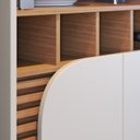 Ver imagem 7 de Cristaleira 4 Portas 5 Nichos Jurere Freijo Off White Matte Clb