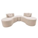 Ver imagem 5 de Sofá Modular Orgânico Monterrey 260cm + Puff Suede Marfim