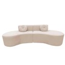 Ver imagem 6 de Sofá Modular Orgânico Monterrey 260cm + Puff Suede Marfim
