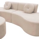 Ver mais imagens de Sofá Modular Orgânico Monterrey 260cm + Puff Suede Marfim