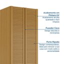 Ver imagem 7 de Guarda Roupa Planejado 2 Portas Ripadas 80cm Samambaia CabeCasa MadeiraOriginals Marrom/Carvalho