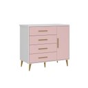 Ver imagem 7 de Quarto Infantil com Guarda-Roupa, Cômoda e Cama Magia Espresso Móveis Rosa/Branco