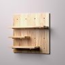 Painel Pegboard Prateleira Organizador Madeira Pinus 40 Cm - 2