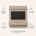 Ver imagem 6 de Painel para TV 65 a 85 pol Riso com Nicho Ripado JCM 2,18x1,82m - Off White | Cinamomo