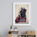 Ver imagem 1 de Quadro Bulldog Francês Rock - 60x48cm:madeira Preta