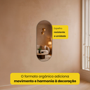 Ver imagem 4 de Espelho Decorativo Orgânico Design Moderno Cápsula sem Moldura Lapidado 95x40 Brinovar