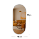 Ver imagem 2 de Espelho Decorativo Orgânico Design Moderno Cápsula sem Moldura Lapidado 95x40 Brinovar