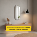 Ver imagem 7 de Espelho Decorativo Orgânico Design Moderno Cápsula sem Moldura Lapidado 95x40 Brinovar