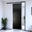 Ver imagem 2 de Porta de Correr Suspensa Lambril Esq L.25 Mix Preta 210x80 Brimak