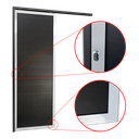 Ver imagem 3 de Porta de Correr Suspensa Lambril Esq L.25 Mix Preta 210x80 Brimak