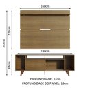 Ver imagem 4 de Rack Madesa Cancun com Pés e Painel para Tv até 65 Polegadas - Rustic