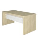 Ver imagem 2 de Mesa Retangular Denver Executiva 160cm Tampo Robusto Carvalho Branco Escritório Diretoria Luxo