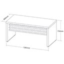 Ver imagem 3 de Mesa Retangular Denver Executiva 160cm Tampo Robusto Carvalho Branco Escritório Diretoria Luxo