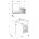 Ver imagem 3 de Gabinete de Banheiro Cuba e Espelheira 1 Porta 2 Prateleiras Lótus MGM Móveis