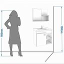 Ver imagem 5 de Gabinete de Banheiro Cuba e Espelheira 1 Porta 2 Prateleiras Lótus MGM Móveis