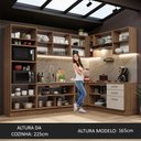 Ver imagem 6 de Armário de Cozinha Completa de Canto 479cm Rustic/crema Agata Madesa 01