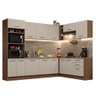 Armário de Cozinha Completa de Canto 479cm Rustic/crema Agata Madesa 01 - 3