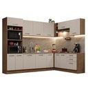 Ver imagem 3 de Armário de Cozinha Completa de Canto 479cm Rustic/crema Agata Madesa 01