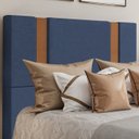 Ver imagem 2 de Cabeceira Casal 138 cm Veron Veludo Azul Soon