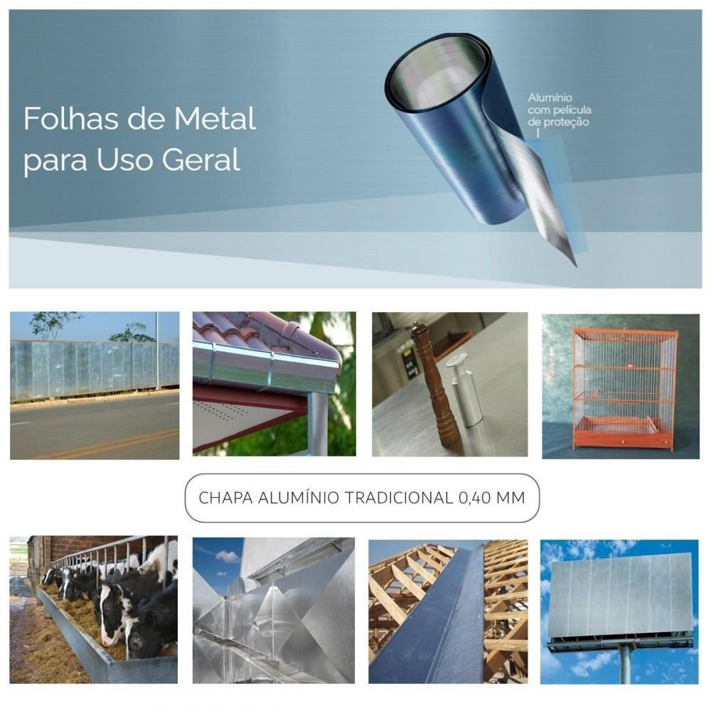 Bobina Chapa 0,40mm Alumínio 90 Cm X 55 M Civitt - 2