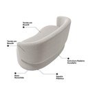 Ver imagem 6 de Poltrona Namoradeira Aisha 02 Lugares Orgânica Bouclê Bege - Desk Design