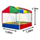 Ver imagem 2 de Piscina de Bolinhas 1,5x1,5 para Espaço Kids Quarto Infantil Compacta
