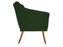 Ver imagem 3 de Poltrona Decorativa Agatha Suede Verde Pés Madeira Mz Decor
