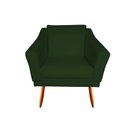Ver imagem 1 de Poltrona Decorativa Agatha Suede Verde Pés Madeira Mz Decor