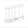 Painel para Tv até 75 Polegadas Zurique Linea Brasil Tauari/off White Brilho - 2
