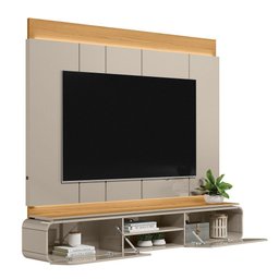 Painel para Tv até 75 Polegadas Zurique Linea Brasil Tauari/off White Brilho - 3
