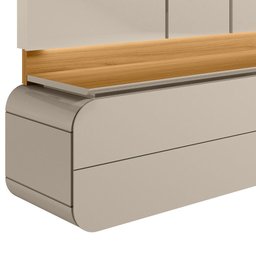 Painel para Tv até 75 Polegadas Zurique Linea Brasil Tauari/off White Brilho - 7