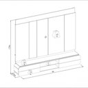 Ver imagem 4 de Painel para Tv até 75 Polegadas Zurique Linea Brasil Tauari/off White Brilho