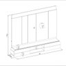 Painel para Tv até 75 Polegadas Zurique Linea Brasil Tauari/off White Brilho - 4