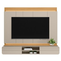 Painel para Tv até 75 Polegadas Zurique Linea Brasil Tauari/off White Brilho - 1