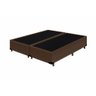 Cama Box Blindado Casal Bipartido Xerife Móveis Suede Marrom 40x138x188 - 1