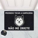 Ver imagem 1 de Tapete Capacho Proibido Tocar a Campainha 60x40 Cachorro Pet