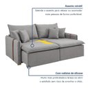 Ver imagem 5 de Sofá Cama Retrátil e Reclinável 2 Lugares Pés Madeira Maciça 220cm Windson Yescasa