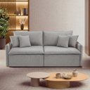 Ver imagem 2 de Sofá Cama Retrátil e Reclinável 2 Lugares Pés Madeira Maciça 220cm Windson Yescasa
