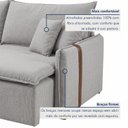 Ver imagem 7 de Sofá Cama Retrátil e Reclinável 2 Lugares Pés Madeira Maciça 220cm Windson Yescasa