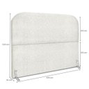 Ver imagem 2 de Cabeceira Cama King 195 Cm Estofada Revestida em Bouclé Orgânica