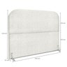 Cabeceira Cama King 195 Cm Estofada Revestida em Bouclé Orgânica - 3