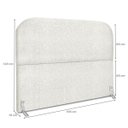 Ver imagem 3 de Cabeceira Cama King 195 Cm Estofada Revestida em Bouclé Orgânica