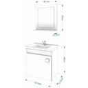 Ver imagem 3 de Gabinete para Banheiro com Cuba e Espelheira 1 Porta 1 Prateleira Iris Branco