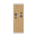 Ver imagem 7 de Guarda-roupa Infantil 62cm 2 Portas com Vidro e 2 Gavetas Pirulito Multimóveis Mp4466 Branco-