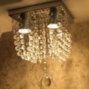 Ver imagem 1 de Lustre Teto Sofisticado Cristal Acrílico Base Inox:30cm/bivolt