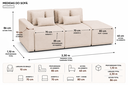 Ver imagem 5 de Sofá Palazzo Living Linho Off Premium Chaise Integrado 2,30m - Braço Direito ou Esquerdo