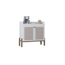 Ver imagem 3 de Buffet Aparador Tropical com Rattan 2 Portas MDF Poquema Móveis